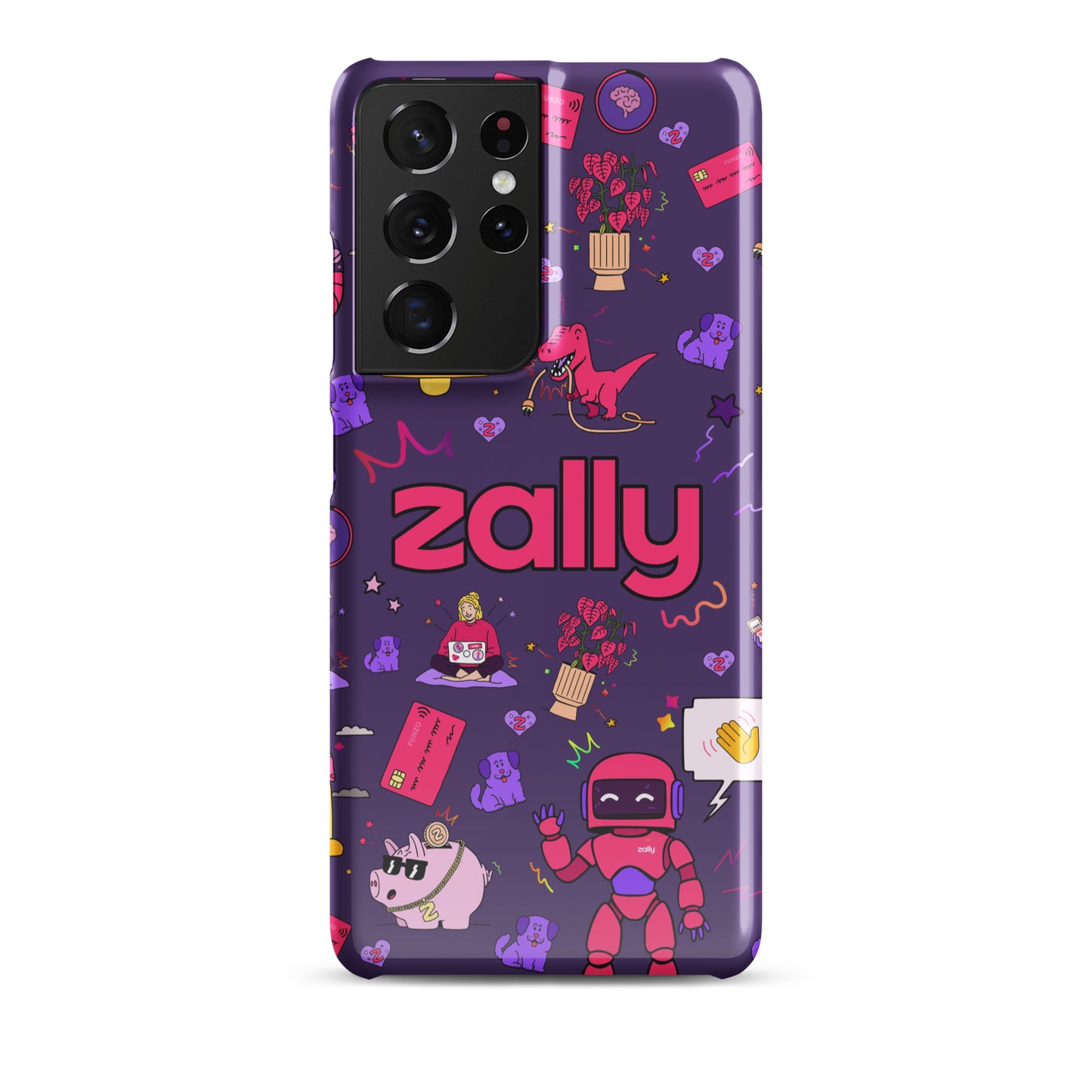 Zally pattern on dark purple | Snap case for Samsung®