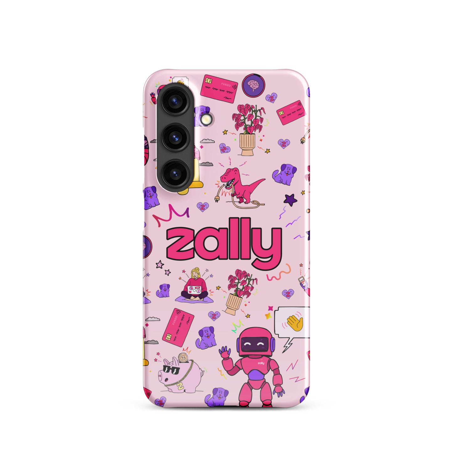 Zally pattern on baby pink | Snap case for Samsung®