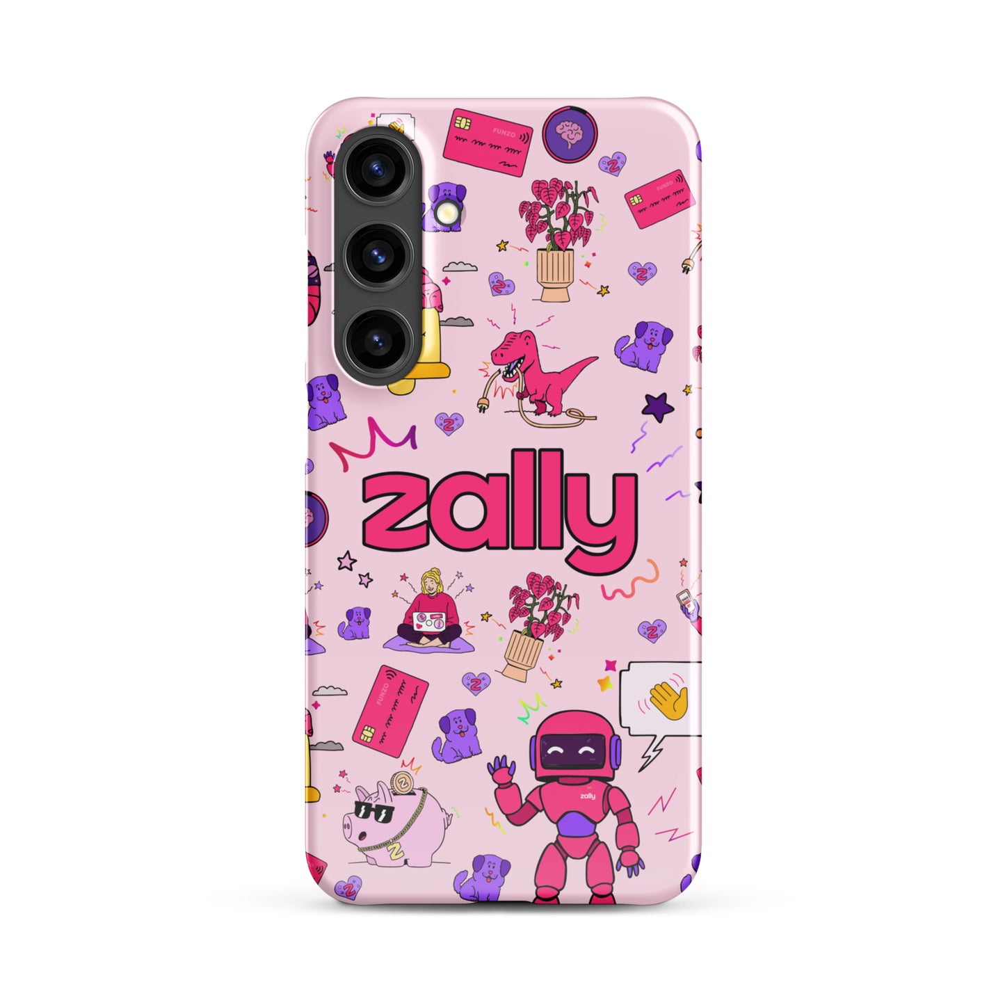 Zally pattern on baby pink | Snap case for Samsung®