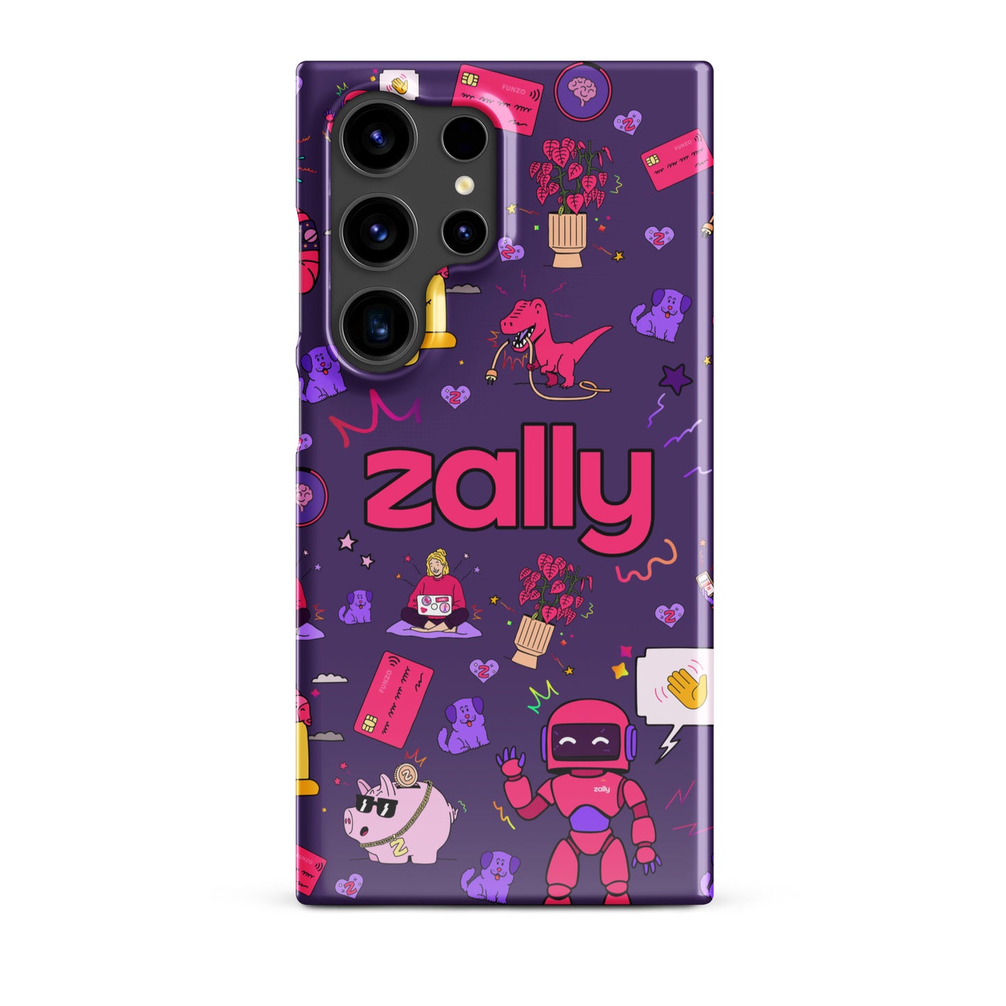 Zally pattern on dark purple | Snap case for Samsung®