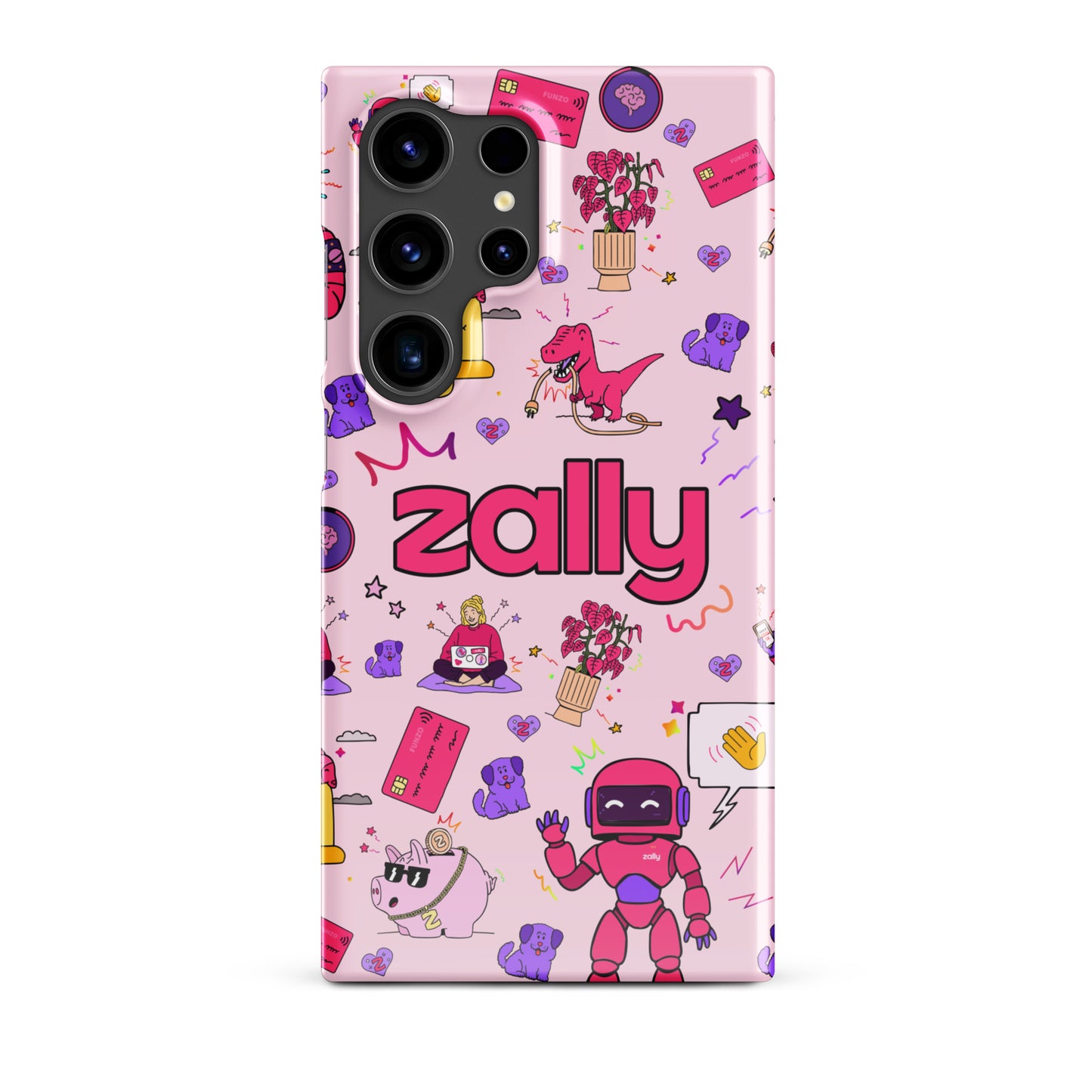 Zally pattern on baby pink | Snap case for Samsung®