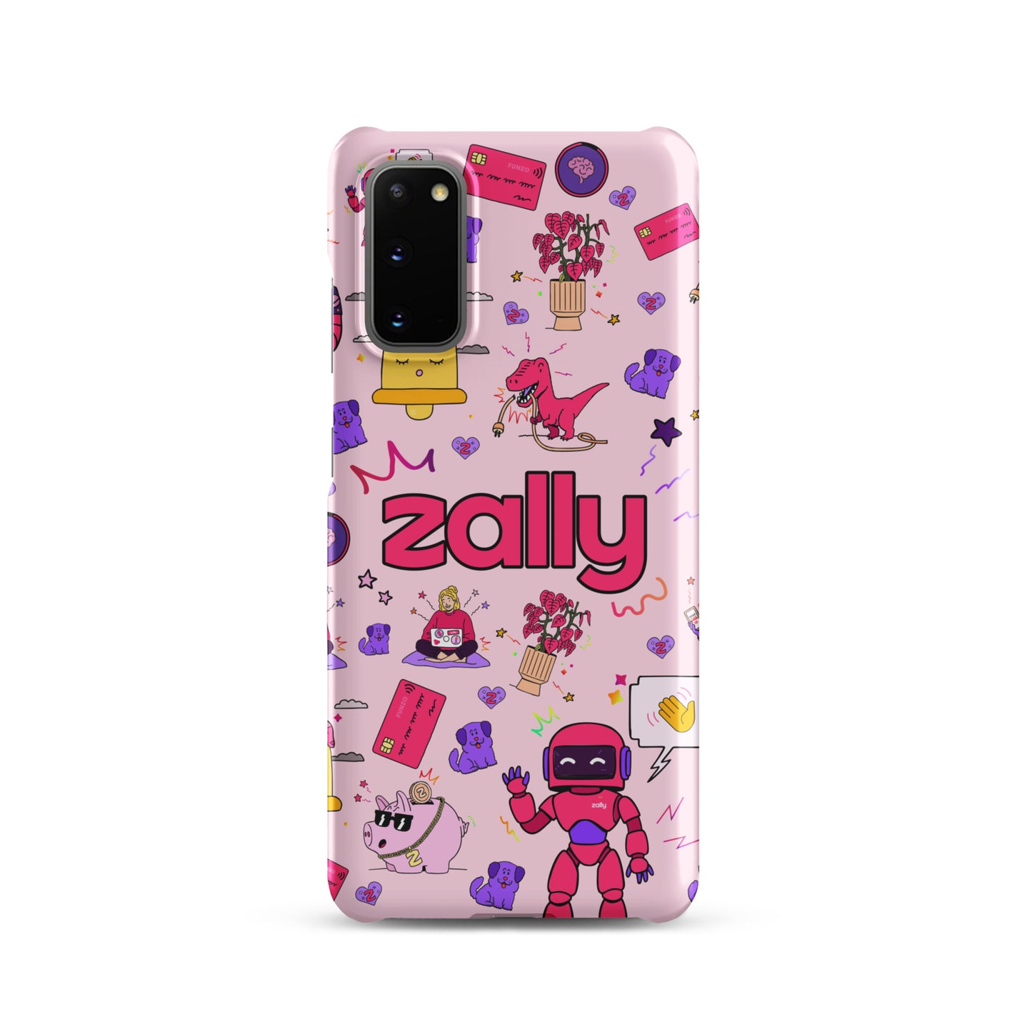 Zally pattern on baby pink | Snap case for Samsung®