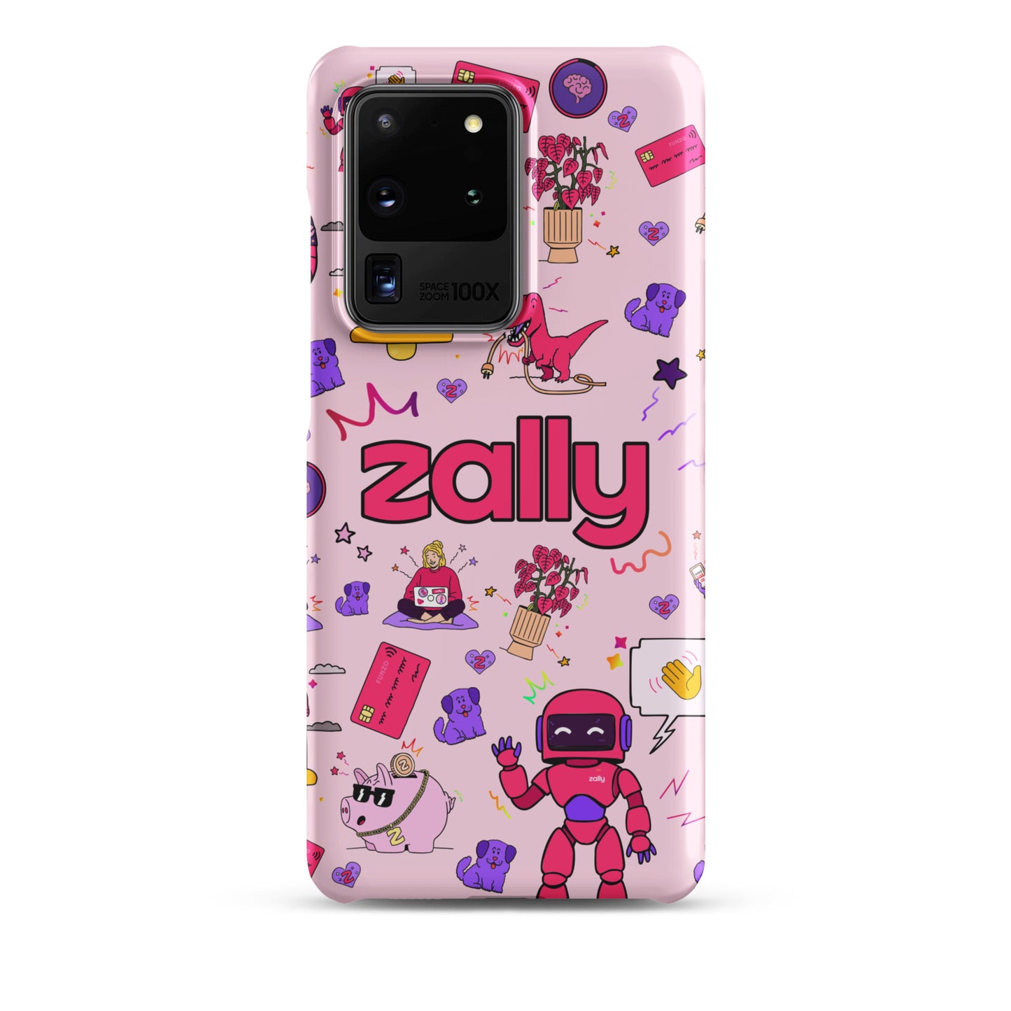 Zally pattern on baby pink | Snap case for Samsung®