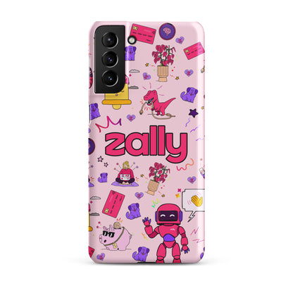 Zally pattern on baby pink | Snap case for Samsung®