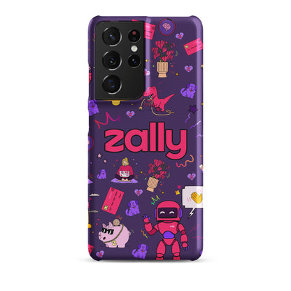 Zally pattern on dark purple | Snap case for Samsung®