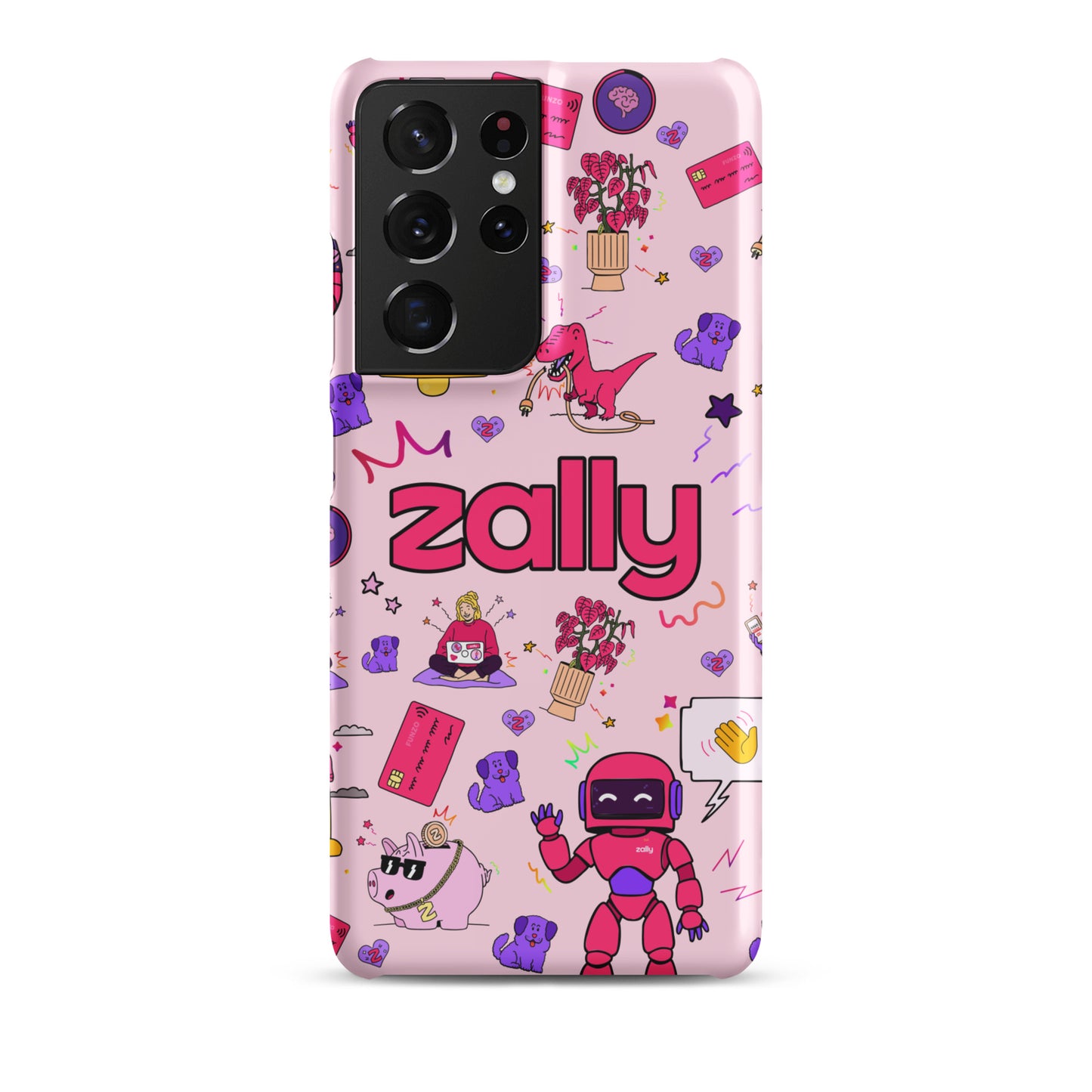 Zally pattern on baby pink | Snap case for Samsung®