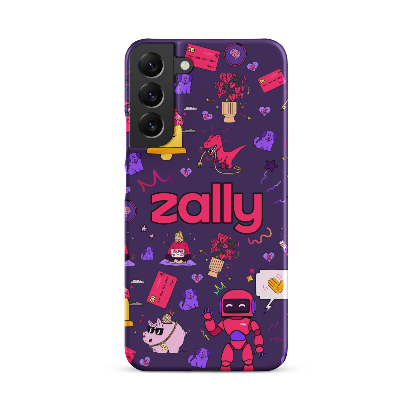 Zally pattern on dark purple | Snap case for Samsung®