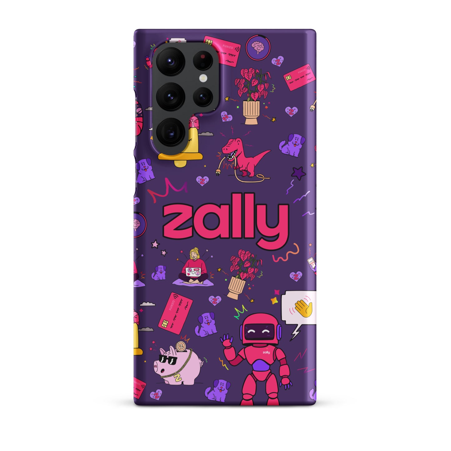 Zally pattern on dark purple | Snap case for Samsung®