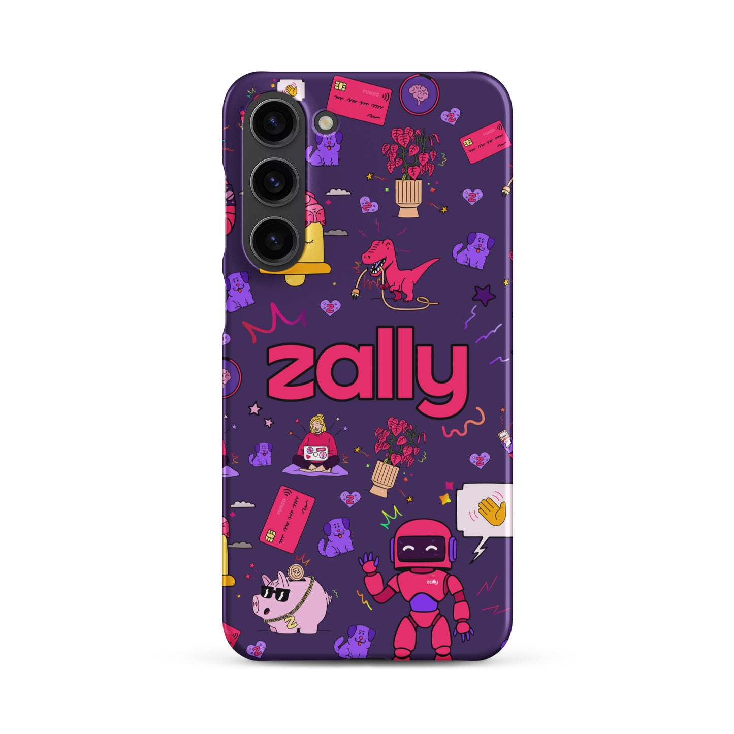 Zally pattern on dark purple | Snap case for Samsung®