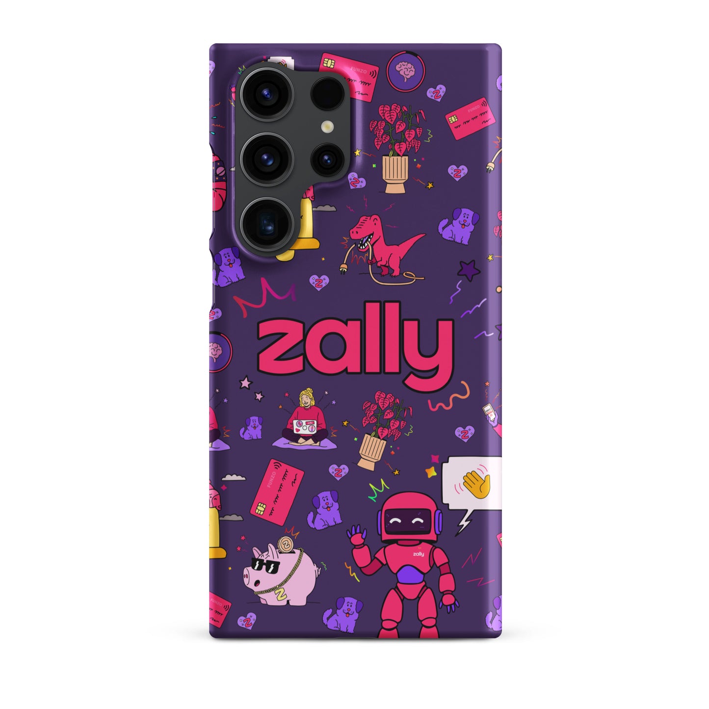 Zally pattern on dark purple | Snap case for Samsung®