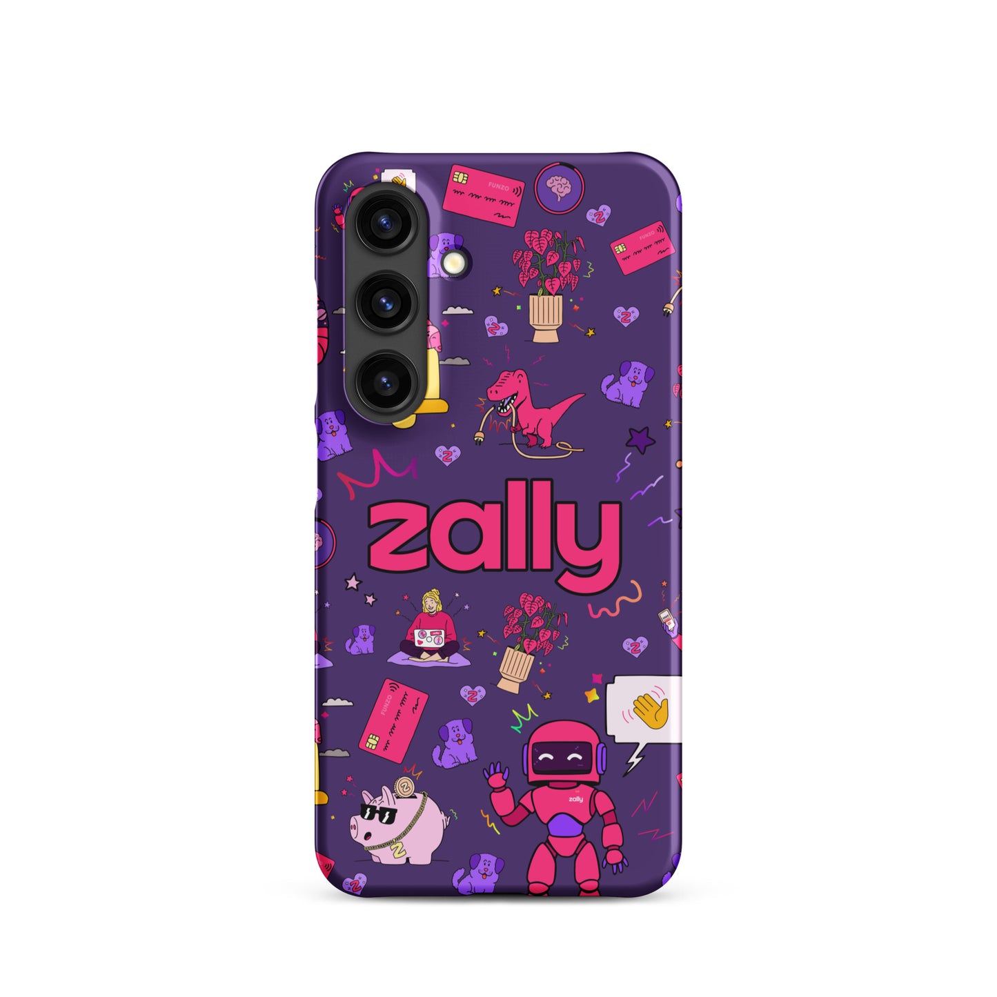 Zally pattern on dark purple | Snap case for Samsung®