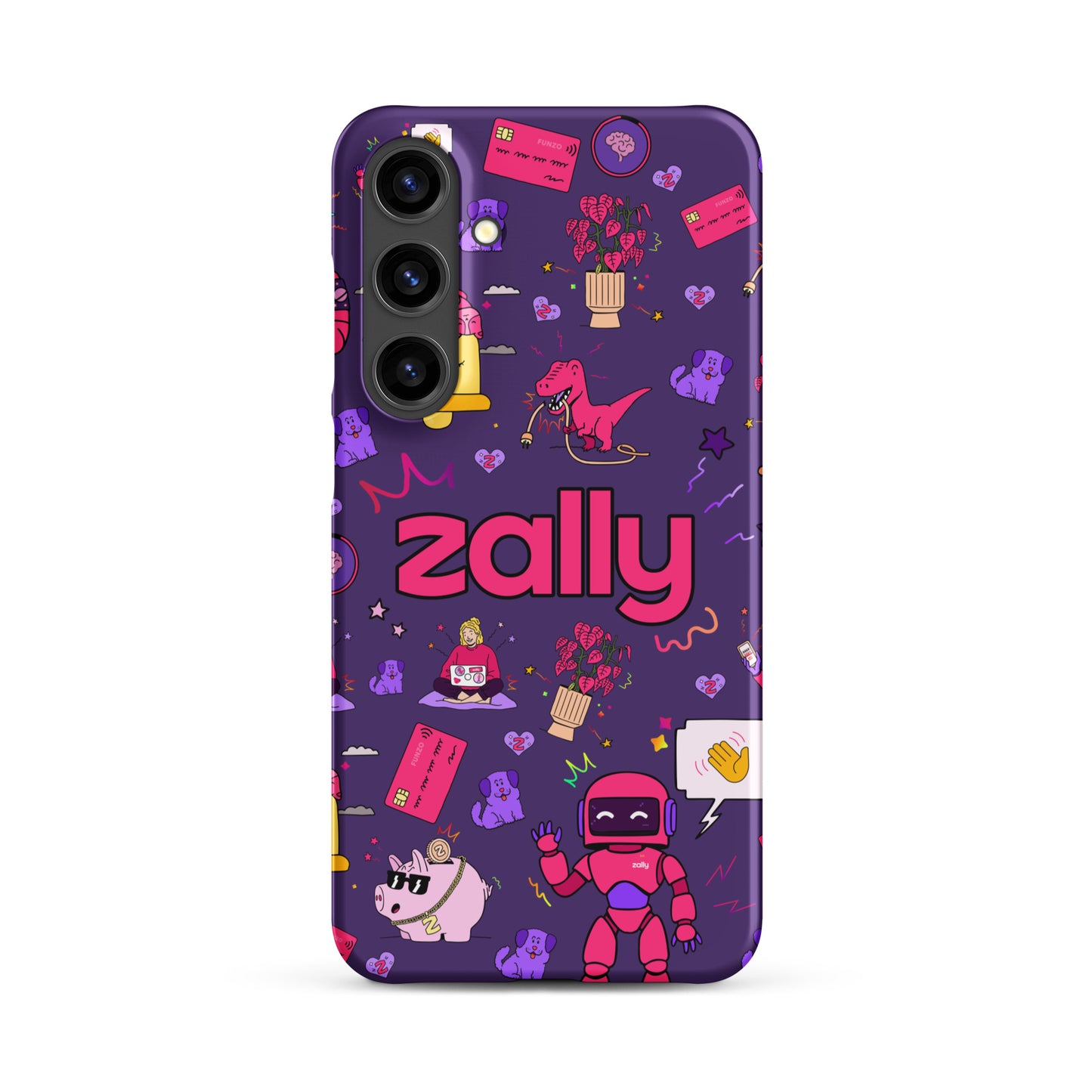 Zally pattern on dark purple | Snap case for Samsung®