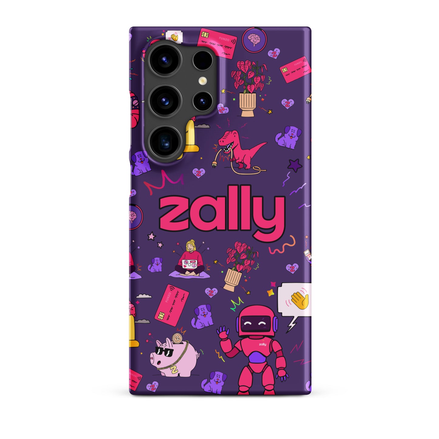 Zally pattern on dark purple | Snap case for Samsung®