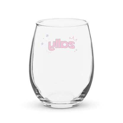 Zally motion logo | Stemless wine glass