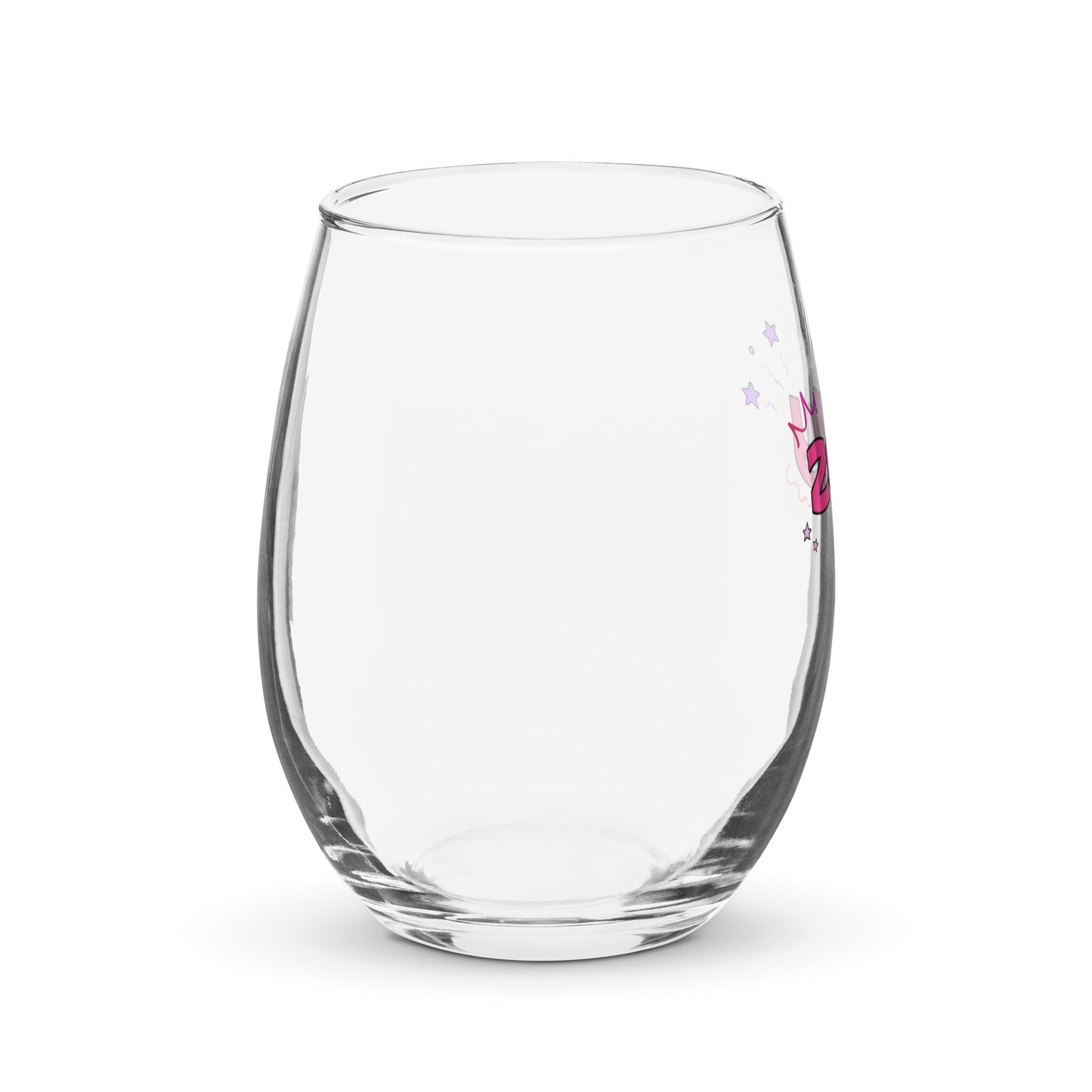 Zally motion logo | Stemless wine glass