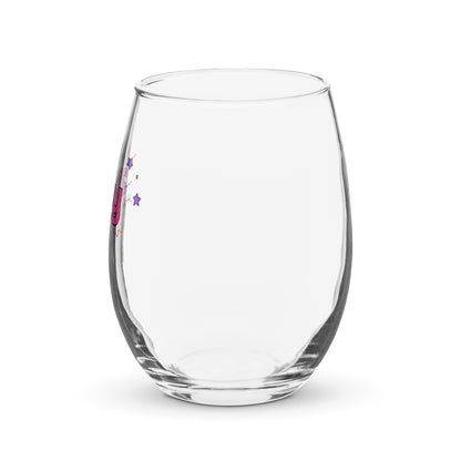 Zally motion logo | Stemless wine glass