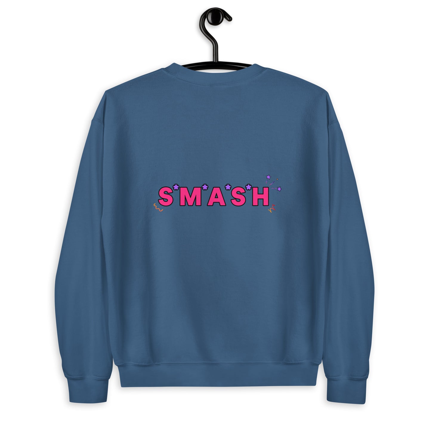 Zally motion logo front and SMASH back print | Unisex Sweatshirt