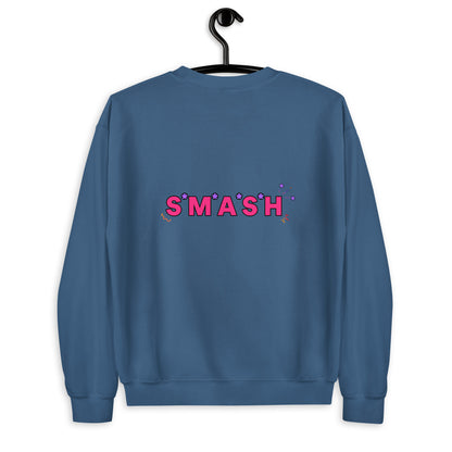 Zally motion logo front and SMASH back print | Unisex Sweatshirt