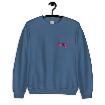 Zally motion logo front and SMASH back print | Unisex Sweatshirt