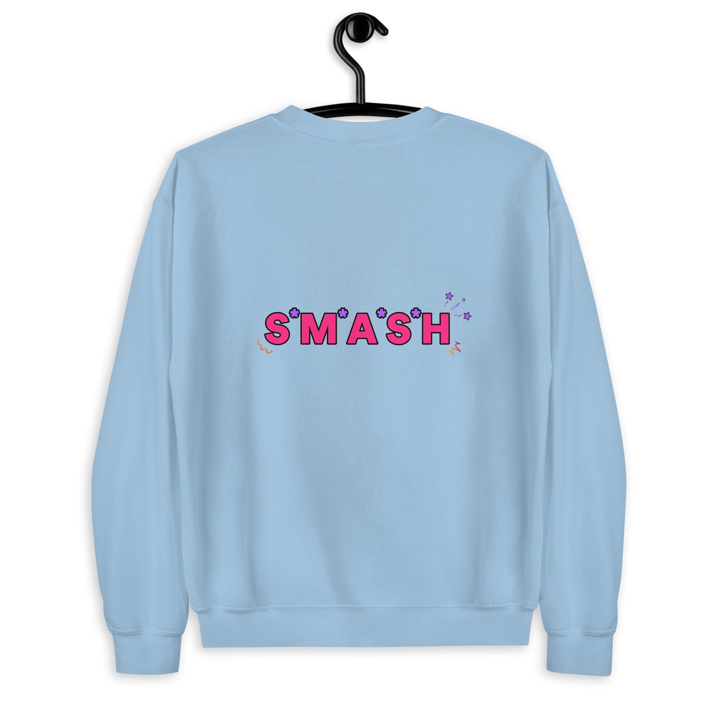 Zally motion logo front and SMASH back print | Unisex Sweatshirt