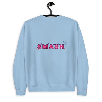 Zally motion logo front and SMASH back print | Unisex Sweatshirt