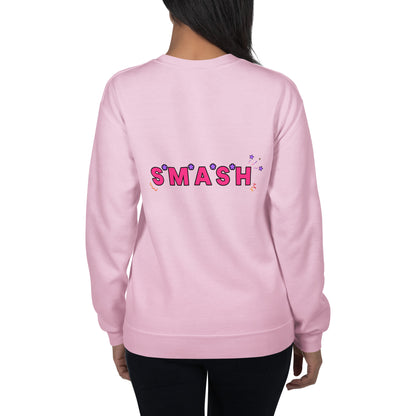 Zally motion logo front and SMASH back print | Unisex Sweatshirt