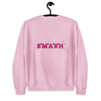 Zally motion logo front and SMASH back print | Unisex Sweatshirt