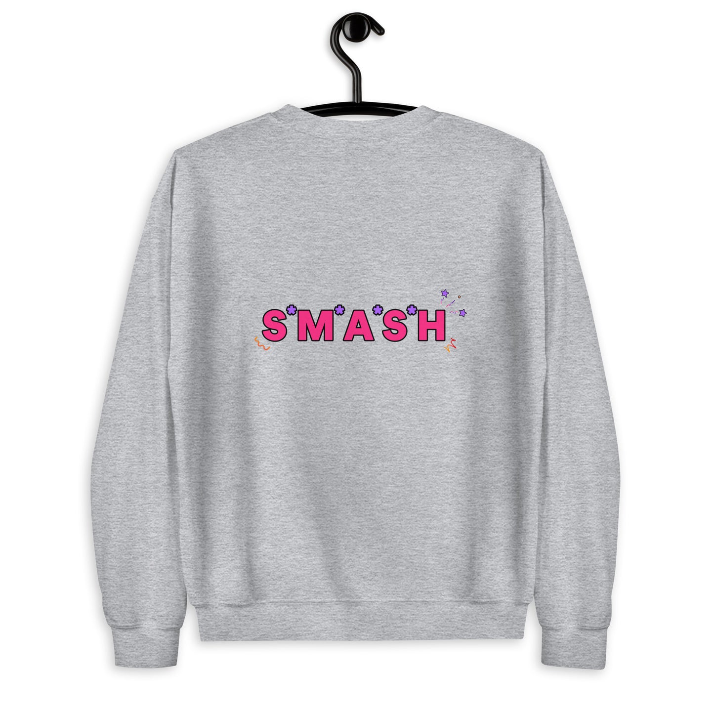 Zally motion logo front and SMASH back print | Unisex Sweatshirt