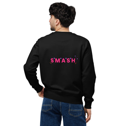 Zally motion logo and SMASH back print | Unisex eco sweatshirt