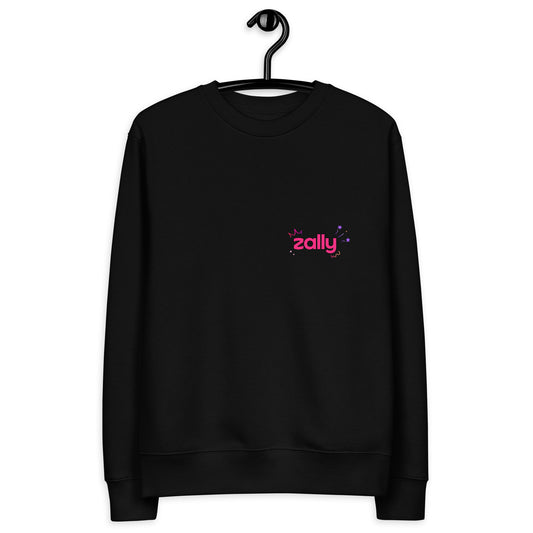 Zally motion logo and SMASH back print | Unisex eco sweatshirt