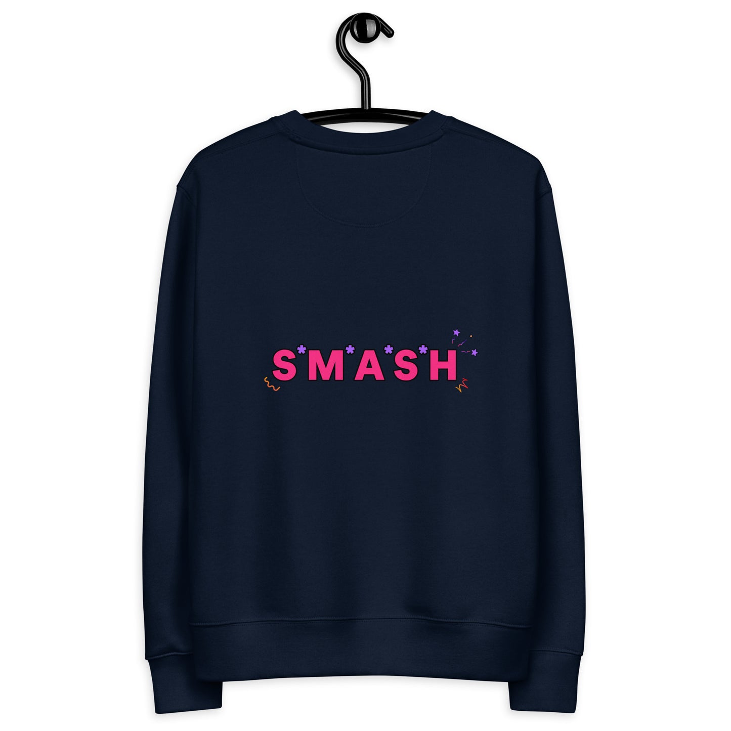 Zally motion logo and SMASH back print | Unisex eco sweatshirt