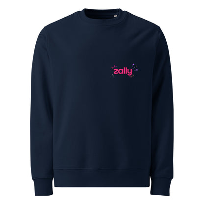 Zally motion logo and SMASH back print | Unisex eco sweatshirt