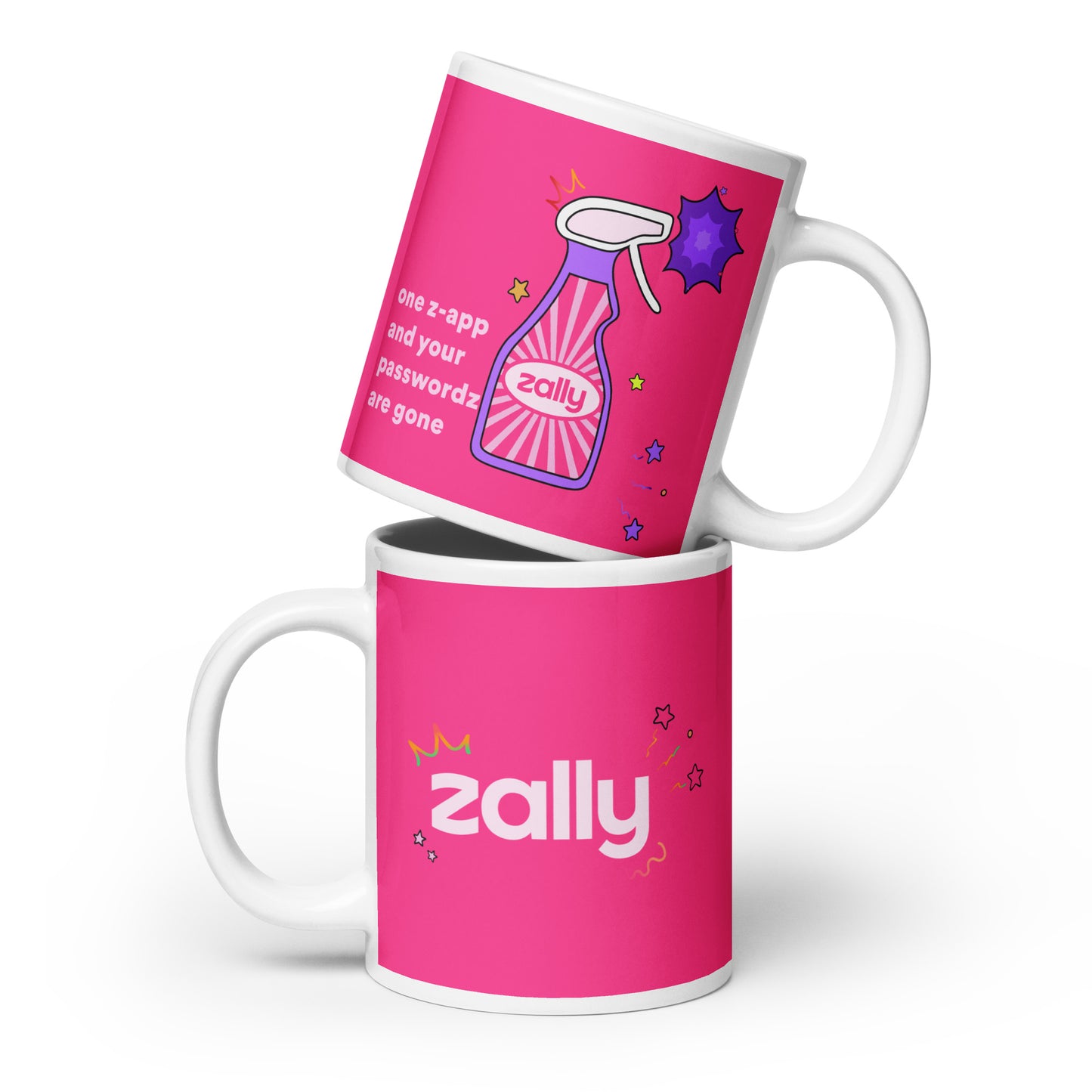 z-app and your passwordz are gone | White glossy mug