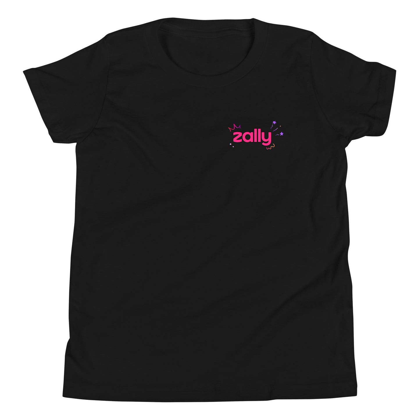 Zally motion logo and back pattern | Youth Short Sleeve T-Shirt