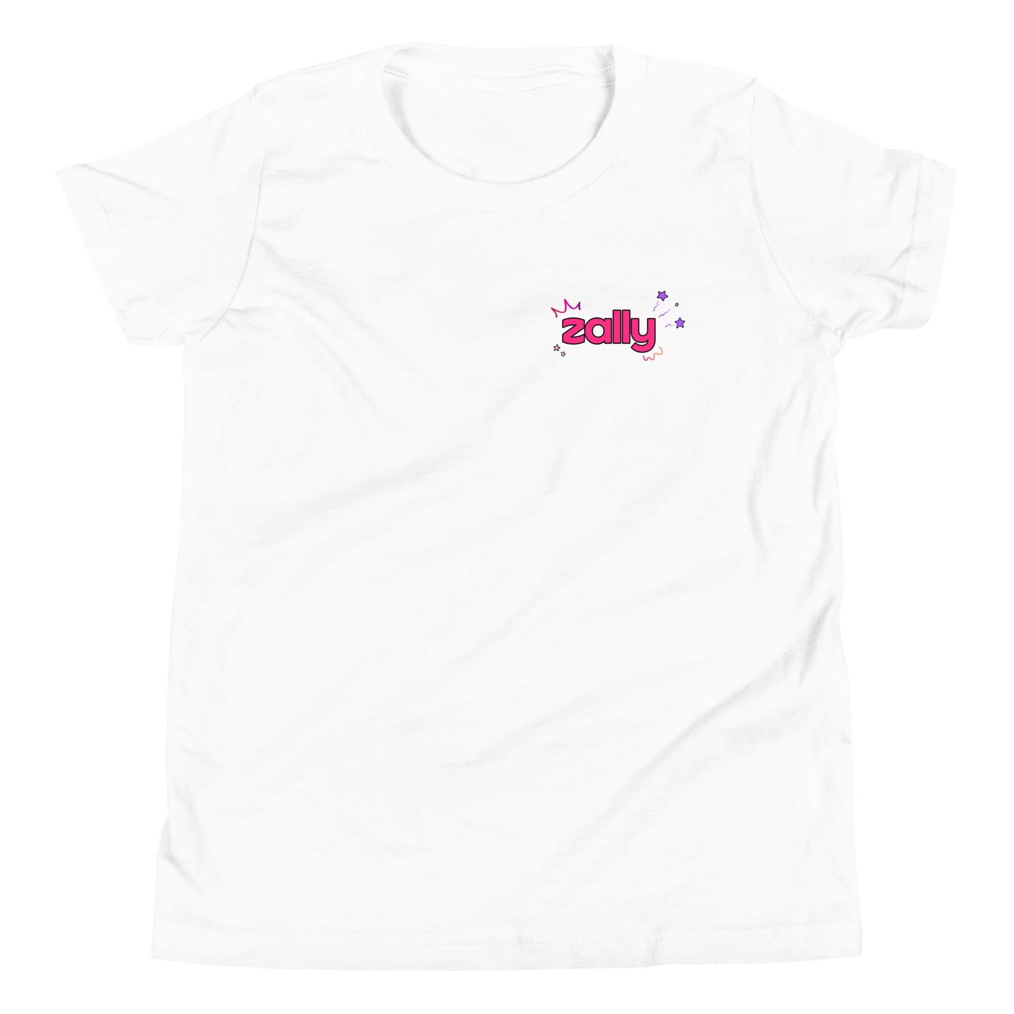 Zally motion logo and back pattern | Youth Short Sleeve T-Shirt